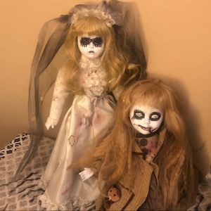 Creepy zombie dolls for Halloween